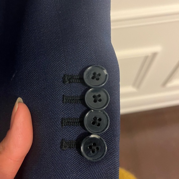 Ermenegildo Zegna Silk and Wool Navy Blazer 50R - Picture 10 of 11